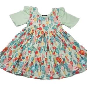 NEW Boutique Harmony Bee sz 10-12 Hot Air Balloon Flutter Dress Mint Green 5XL